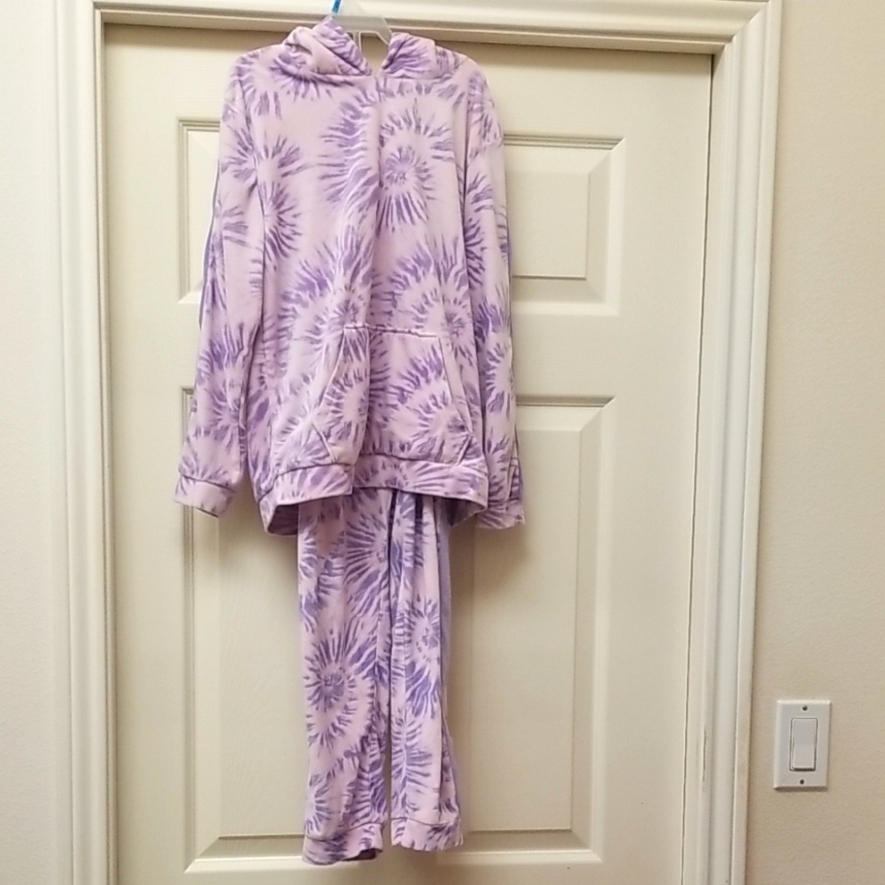 Kids Tie-Dye Pajama Set - Purple